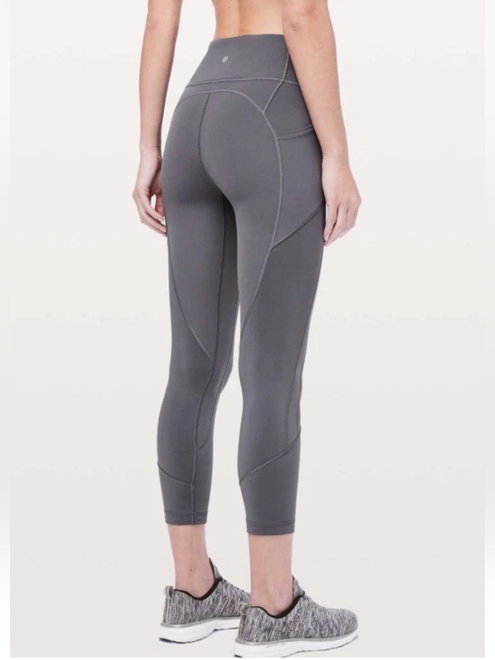 Lululemon All The Right Places Crop II 23" Leggings Titanium Sz 10 Stretch Yoga